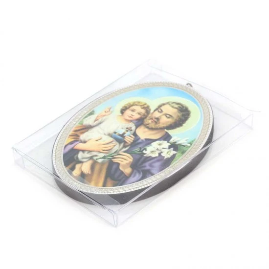 Quadretto Ovale San Giuseppe Stampa Su Legno 10x15 Cm 2 Quadretto Ovale San Giuseppe Stampa Su Legno 10x15 Cm - immagine 2