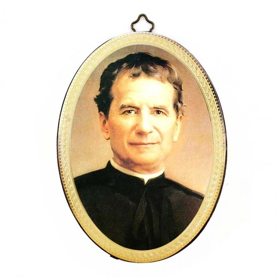 Quadretto Ovale San Giovanni Bosco Stampa Su Legno 10x15 Cm 1 Quadretto Ovale San Giovanni Bosco Stampa Su Legno 10x15 Cm