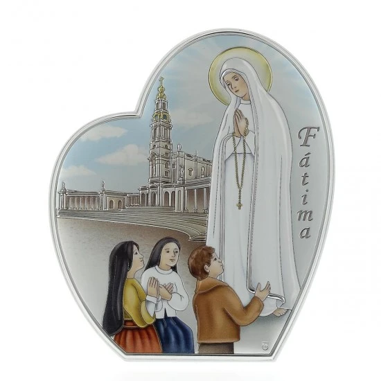 Quadro Madonna Di Fatima In Alluminio Colorato 12,5x15 Cm 1 Quadro Madonna Di Fatima In Alluminio Colorato 12,5x15 Cm