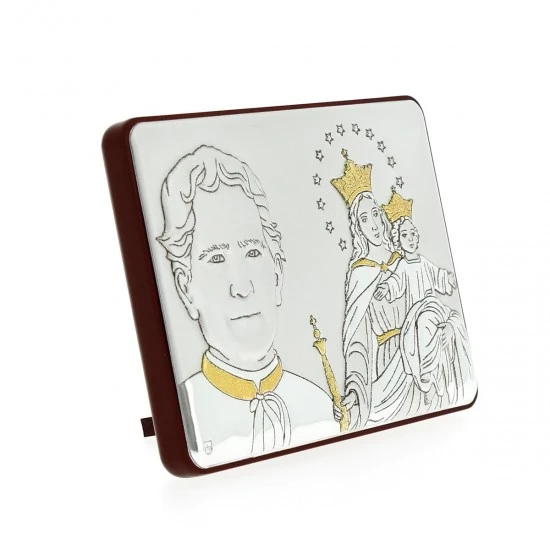 Quadretto Don Bosco E Maria Ausiliatrice In Alluminio 10x7 Cm 2 Quadretto Don Bosco E Maria Ausiliatrice In Alluminio 10x7 Cm - immagine 2