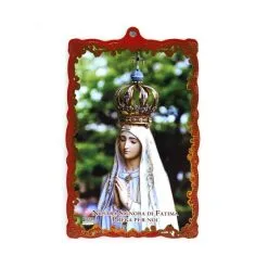 Quadretto Madonna Di Fatima Mdf 10x15 Cm