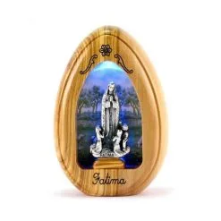 Quadretto Legno Madonna Di Fatima Con Led 8x11 Cm