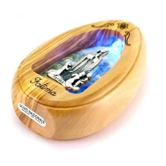 Quadretto Legno Madonna Di Fatima Con Led 8x11 Cm 2 Quadretto Legno Madonna Di Fatima Con Led 8x11 Cm - immagine 2