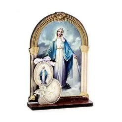 Quadretto Madonna Miracolosa Bidimensionale 11x7,5 Cm