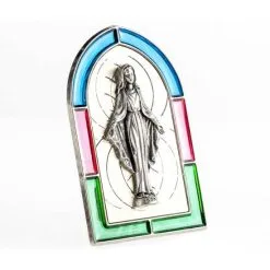 Quadretto Madonna Miracolosa Vetrata 13x8 Cm -Sconto Rosari Fai da Te in Italia 1360027 a quadretto vetrata madonna miracolosa misura cm 13x8 550x550w