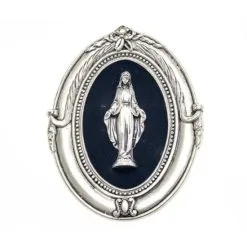 Quadretto Madonna Miracolosa Ovale 11x9 Cm