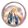 Quadretto Madonna Miracolosa In Legno Diametro 11 Cm
