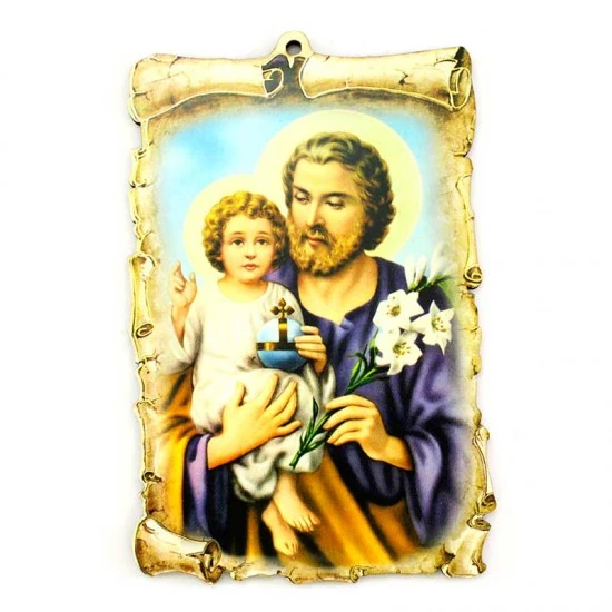Quadretto Pergamena San Giuseppe Classico 10x15 Cm 1 Quadretto Pergamena San Giuseppe Classico 10x15 Cm