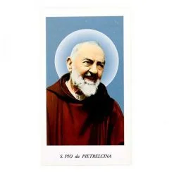 Immagine San Pio Da Pietrelcina Con Preghiera 6x11 Cm Pz 100