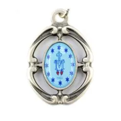 Portachiavi Madonna Miracolosa Smaltato Traforato 3x10 Cm -Sconto Rosari Fai da Te in Italia 14100104 portachiavi in metallo con smalto madonna miracolosa misura cm 3x10c 550x550w