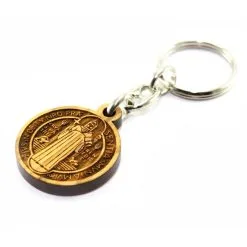 Portachiavi San Benedetto In Ulivo Diametro 3 Cm -Sconto Rosari Fai da Te in Italia 1410013220san20benedettoB 550x550w