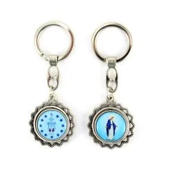 Portachiavi Madonna Miracolosa Girevole 3,5x9 Cm