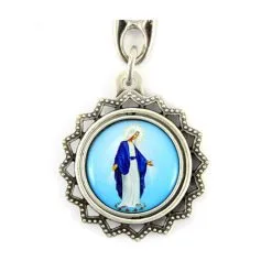 Portachiavi Madonna Miracolosa Girevole 3,5x9 Cm -Sconto Rosari Fai da Te in Italia 1410015 portachiavi in metallo girevole madonna miracolosa misura cm 3 5x9e 550x550w