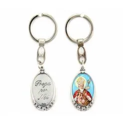 Portachiavi San Biagio Con Rose 3x10 Cm