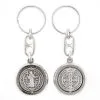 Portachiavi San Benedetto Tondo Girevole 3x9 Cm