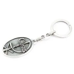 Portachiavi Ovale In Metallo Christus 2,5x10 Cm -Sconto Rosari Fai da Te in Italia 14100201 portachiavi ovale in metallo christus 2 5x10 cmd 550x550 1