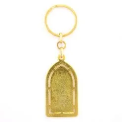 Portachiavi Vetrata Dorato San Francesco 2,5x9 Cm -Sconto Rosari Fai da Te in Italia 14100210 portachiavi vetrata dorato san francesco 2 5x9 cmd 550x550 1