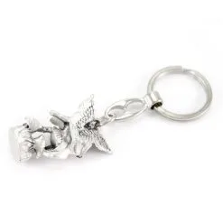 Portachiavi San Michele Statuina Metallo Argentato 2,5x9 Cm -Sconto Rosari Fai da Te in Italia 14100219 portachiavi san michele statuina metallo argentato 2 5x9 cmd 550x550 1