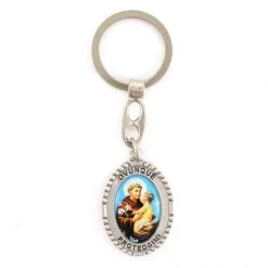 Portachiavi Sant'Antonio Ovunque Proteggimi 3x9 Cm -Sconto Rosari Fai da Te in Italia 14100221 portachiavi sant antonio ovunque proteggimi 3x9 cmd 550x550 1