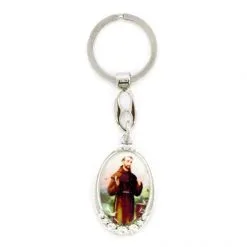 Portachiavi San Francesco D'Assisi Con Rose 3x10 Cm -Sconto Rosari Fai da Te in Italia 14100225 portachiavi san francesco d assisi con rose 3x10 cmd 550x550 1