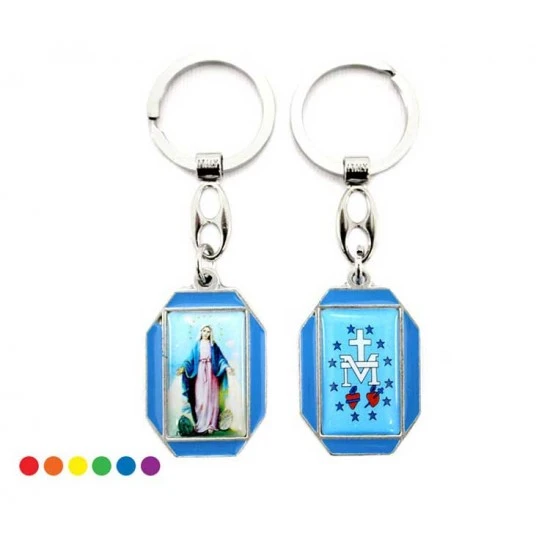 Portachiavi Madonna Miracolosa Metallo Con Smalto 3x9,5 Cm 1 Portachiavi Madonna Miracolosa Metallo Con Smalto 3x9,5 Cm