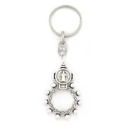 Portachiavi San Benedetto Con Anello Basco 3,5x10 Cm