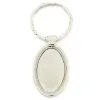 Portachiavi Ovale In Metallo Nichelato 3,5x8 Cm