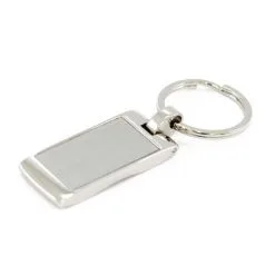 Portachiavi Rettangolare In Metallo Argentato 3x8,5 Cm -Sconto Rosari Fai da Te in Italia 14100232 portachiavi rettangolare in metallo argentato 3x8 5 cmc 550x550 1