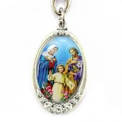 Portachiavi Sacra Famiglia Con Rose 3x10 Cm -Sconto Rosari Fai da Te in Italia 14100235 portachiavi sacra famiglia con rose 3x10 cmb 550x550 1