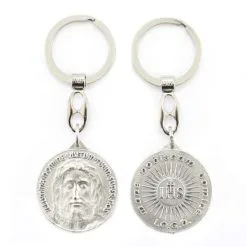 Portachiavi Sacra Sindone In Metallo 3,5x9,5 Cm