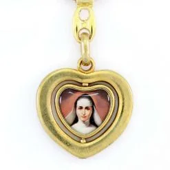 Portachiavi Cuore Girevole Santa Giovanna Antida 3,3x8,5 Cm -Sconto Rosari Fai da Te in Italia 14100242 portachiavi cuore girevole santa giovanna antida 3 3x8 5 cme 550x550 1