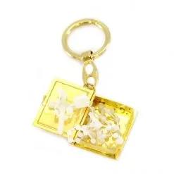 Portachiavi Metallo Dorato Libro Apribile Con Rosario 3x9 Cm -Sconto Rosari Fai da Te in Italia 14100246 portachiavi metallo dorato libro apribile con rosario 3x9 cmb 550x550 1