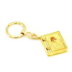 Portachiavi Metallo Dorato Libro Apribile Con Rosario 3x9 Cm -Sconto Rosari Fai da Te in Italia 14100246 portachiavi metallo dorato libro apribile con rosario 3x9 cmd 550x550 1