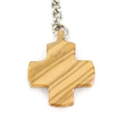 Portachiavi Croce Legno Ulivo Medjugorje 3,5x12 Cm -Sconto Rosari Fai da Te in Italia 14100250 portachiavi croce legno ulivo medjugorje 3 5x12 cmd 550x550 1
