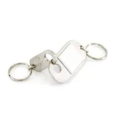 Portachiavi Doppio Anello Sganciabile 8 Cm -Sconto Rosari Fai da Te in Italia 14100255 portachiavi in metallo doppio anello 8 cme 550x550 1