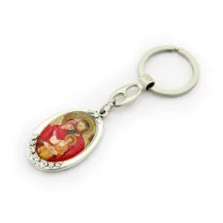 Portachiavi Ovale Sacra Famiglia 3x10 Cm -Sconto Rosari Fai da Te in Italia 14100260 portachiavi ovale sacra famiglia 3x10 cme 550x550 1