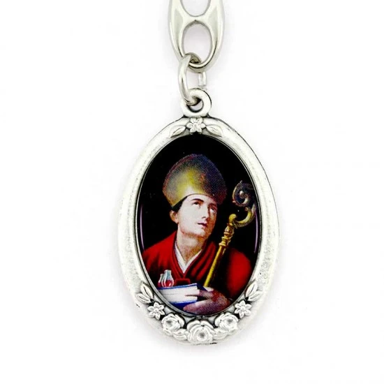 Portachiavi Ovale San Gennaro E Ampolla 3x10 Cm 2 Portachiavi Ovale San Gennaro E Ampolla 3x10 Cm - immagine 2