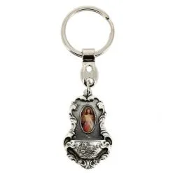 Portachiavi Acquasantiera Gesù Misericordioso 2,8x8,5 Cm