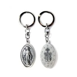 Portachiavi Madonna Miracolosa Ovale 2,7x10 Cm