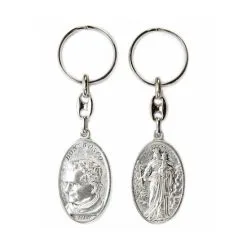 Portachiavi Don Bosco E Maria Ausiliatrice In Metallo 2,5x10 Cm -Sconto Rosari Fai da Te in Italia 1410057 portachiavi don bosco e maria ausiliatrice in metallo misura cm 2 5x10 550x550w