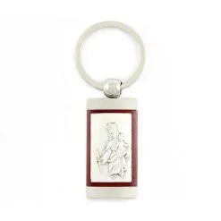Portachiavi Maria Ausiliatrice Bilaminato 2,5x8 Cm