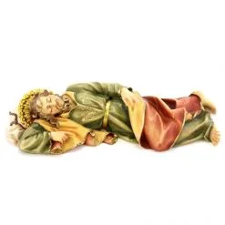 Statua San Giuseppe Dormiente In Legno Colorato 18 Cm