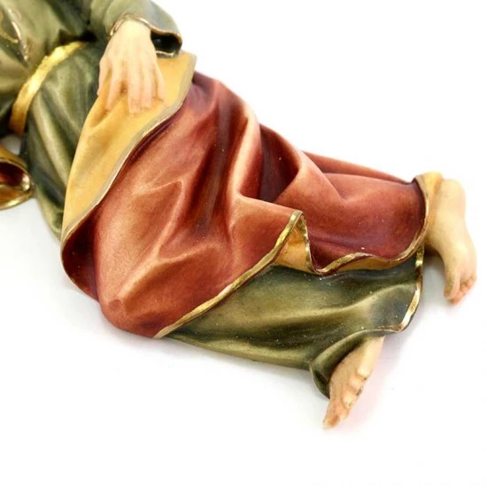 Statua San Giuseppe Dormiente In Legno Colorato 18 Cm 3 Statua San Giuseppe Dormiente In Legno Colorato 18 Cm - immagine 3