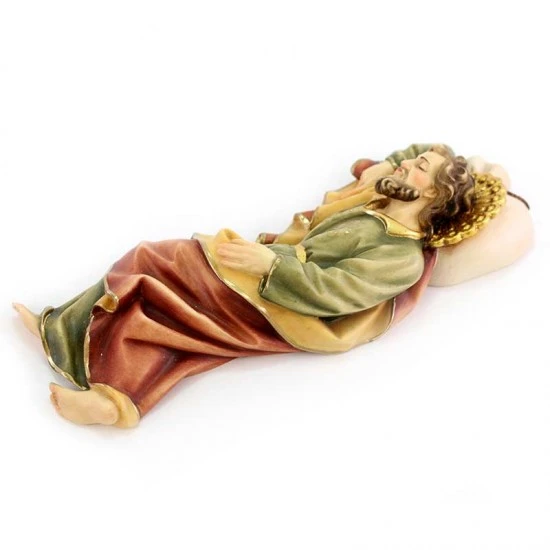 Statua San Giuseppe Dormiente In Legno Colorato 18 Cm 5 Statua San Giuseppe Dormiente In Legno Colorato 18 Cm - immagine 5