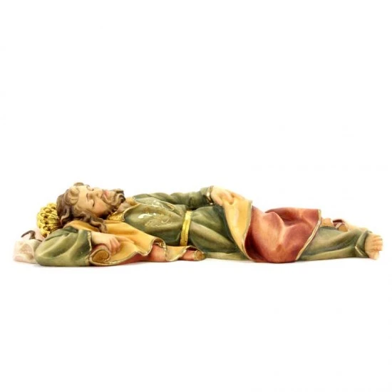 Statua San Giuseppe Dormiente In Legno Colorato 18 Cm 6 Statua San Giuseppe Dormiente In Legno Colorato 18 Cm - immagine 6