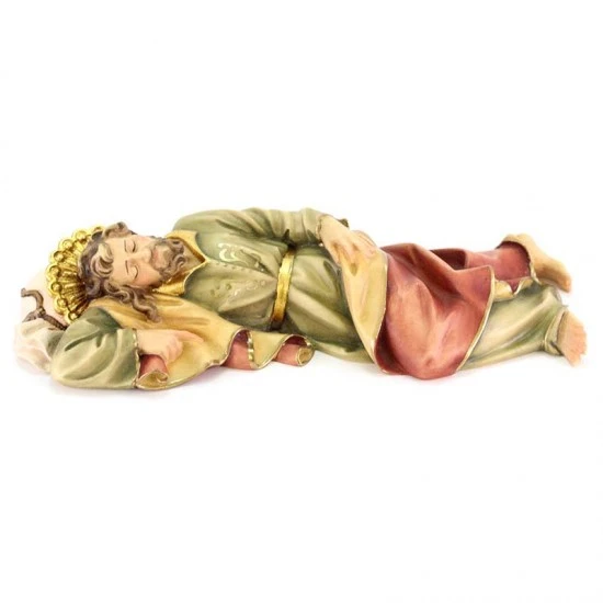 Statua San Giuseppe Dormiente In Legno Colorato 23 Cm 1 Statua San Giuseppe Dormiente In Legno Colorato 23 Cm
