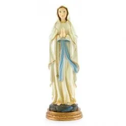 Statua Madonna Di Lourdes In Resina Colorata 30 Cm