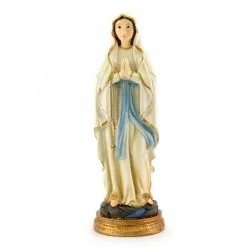 Statua Madonna Di Lourdes In Resina Colorata 20 Cm