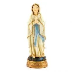 Statua Madonna Di Lourdes In Resina Colorata 13 Cm