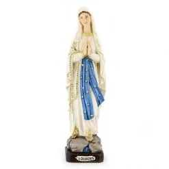 Statua Madonna Di Lourdes In Resina Colorata 28 Cm